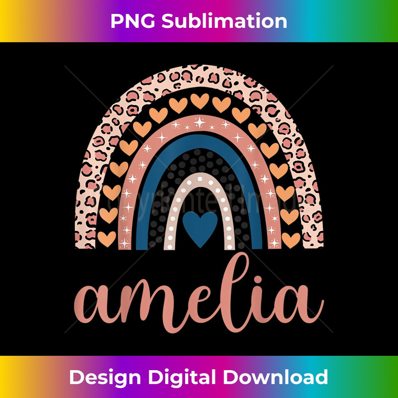 Amelia Amelia Name Birthday - Retro PNG Sublimation Digital Download