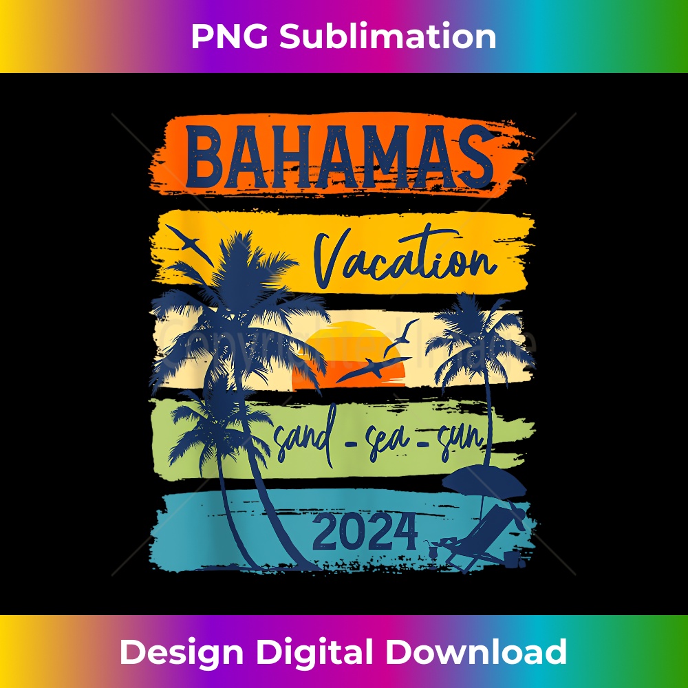 Bahamas 2024 Summer Vacation Matching Family Group - Elegant Sublimation PNG Download