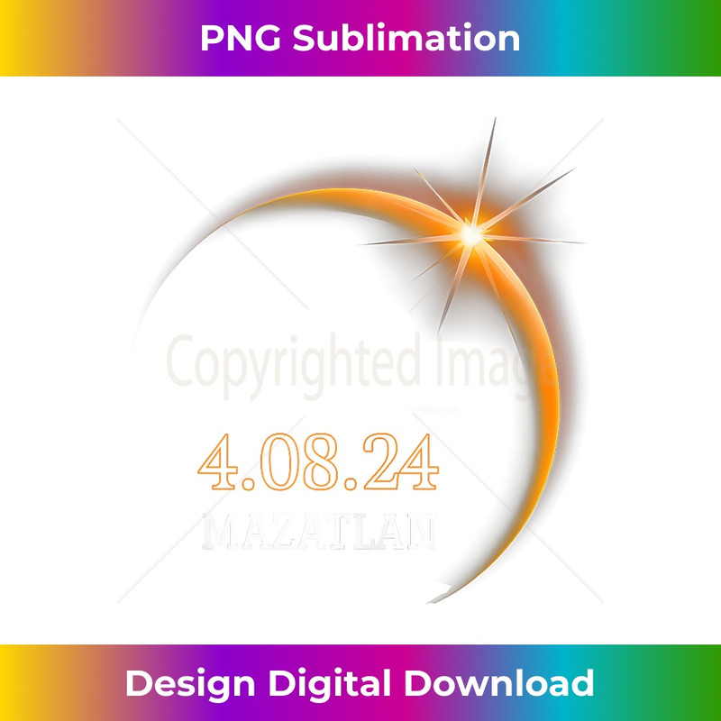Total Solar Eclipse 2024 MAZATLAN Totality Spring 4.08.24 1 - High-Resolution PNG Sublimation File