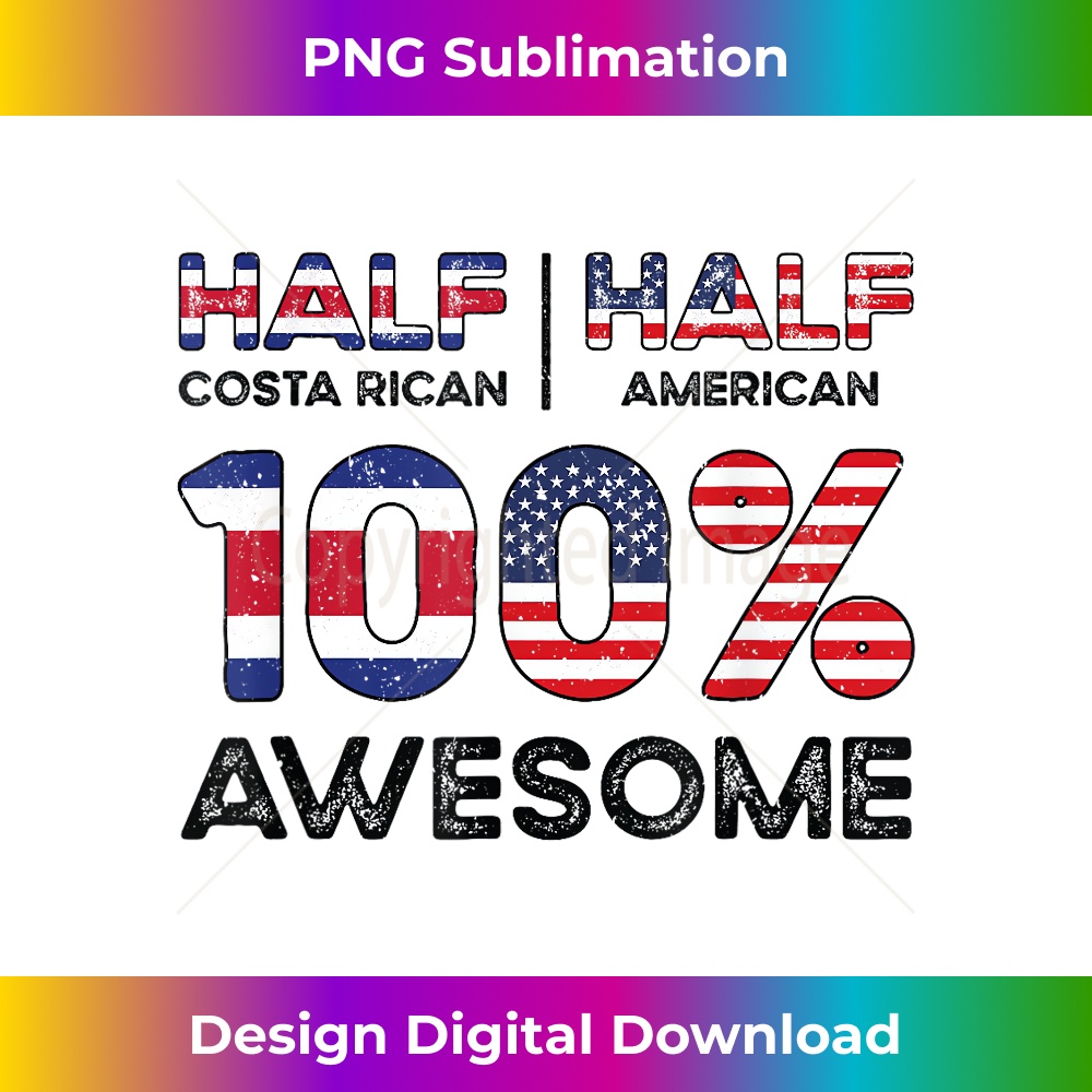 Costa Rican American Patriot US Grown Costa Rica US Flag - Artistic Sublimation Digital File