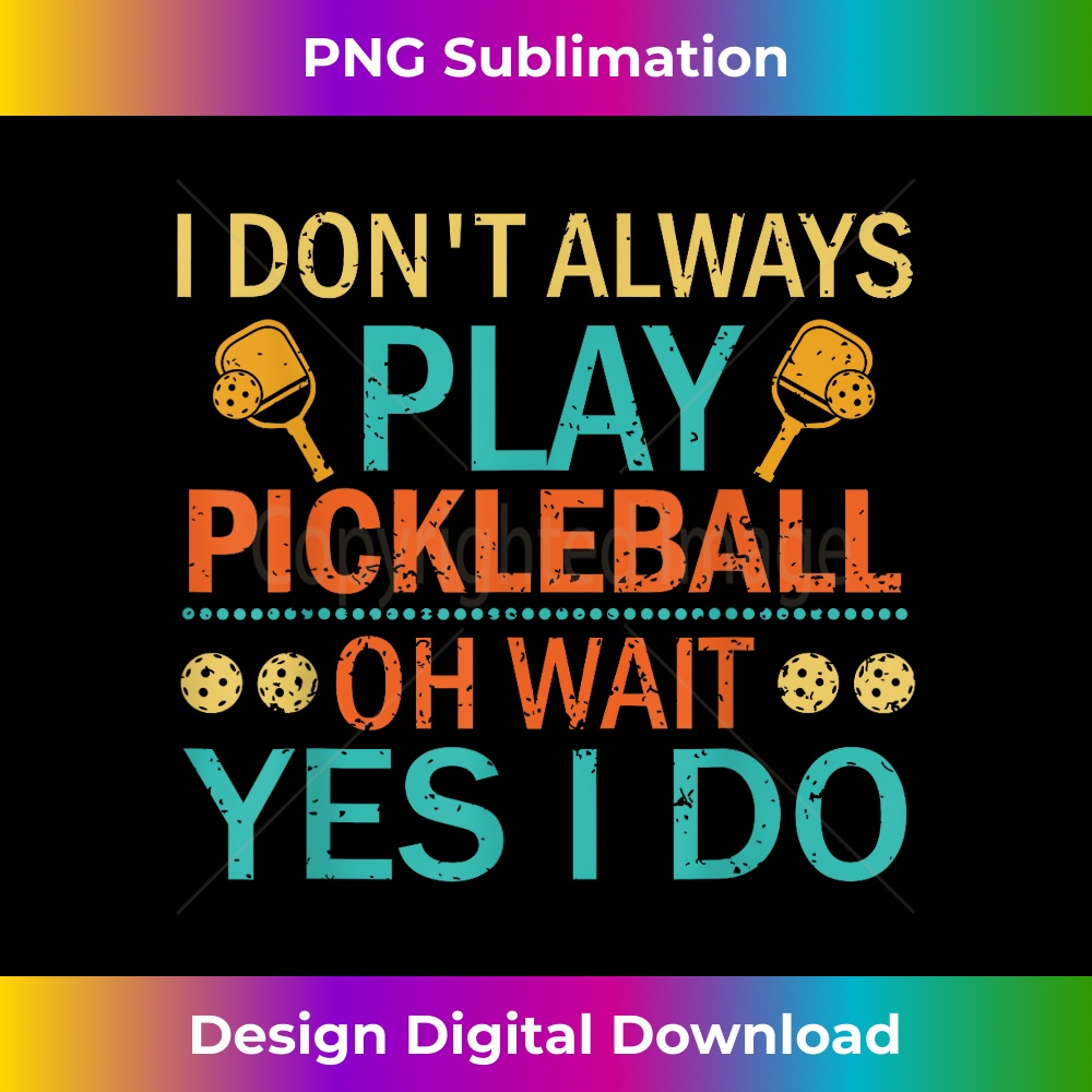 Pickleball T I Dont Always Play Pickleball Yes I Do 1 - Vintage Sublimation PNG Download