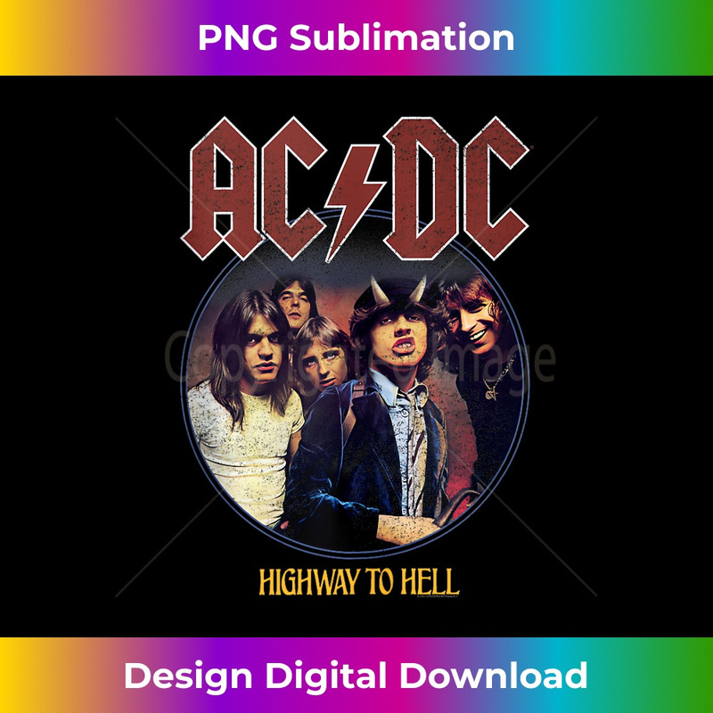 ACDC Highway To Hell Circle Rock Music Band - Instant Sublimation Digital Download