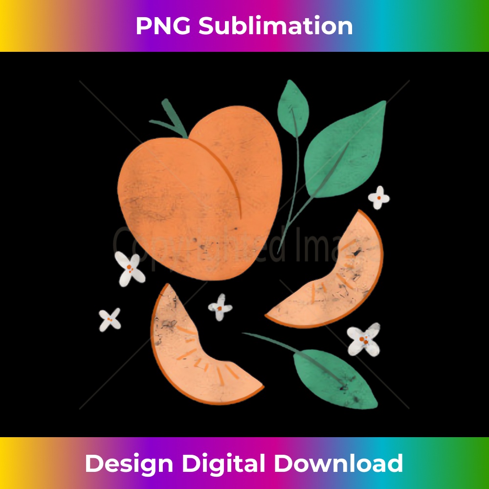 Peach Fruit Spring Blossom Peachy Summer Vintage Retro 1 - Professional Sublimation Digital Download