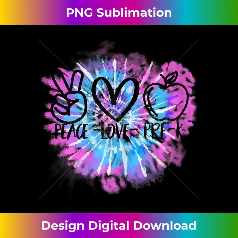 Peace Love Pre K Teacher Back to School Tie Dye Graphic 1 - Creative Sublimation PNG Download