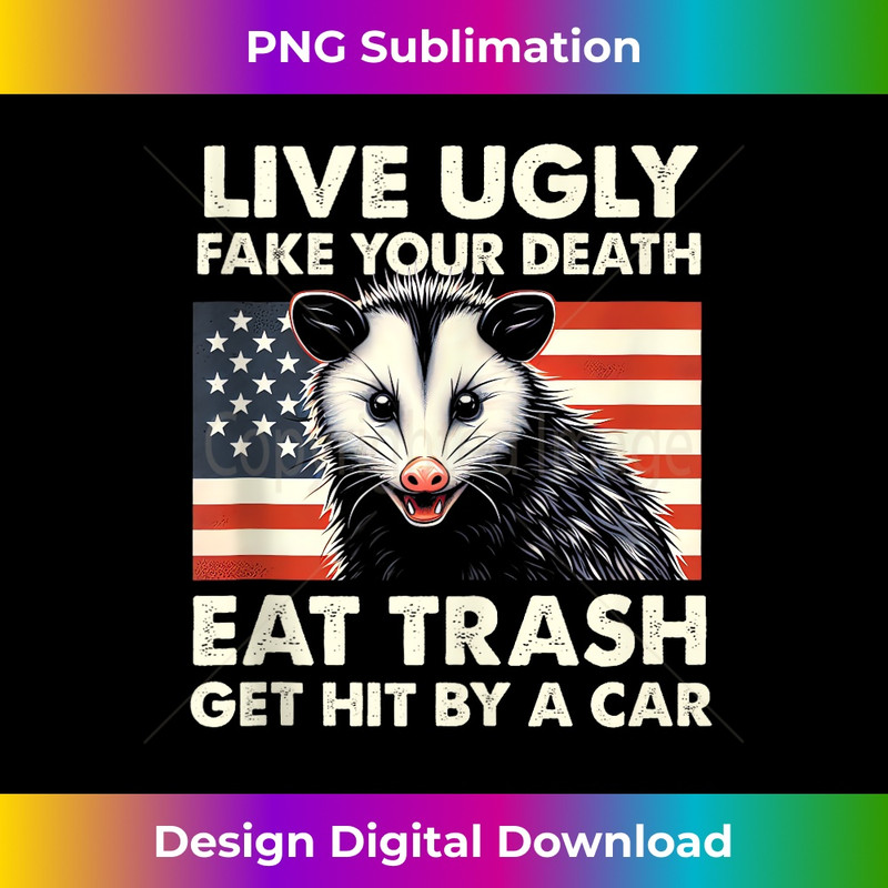 Vintage Live Ugly Fake Your Death Eat Trash Get Hit By A Car 1 - Special Edition Sublimation PNG File