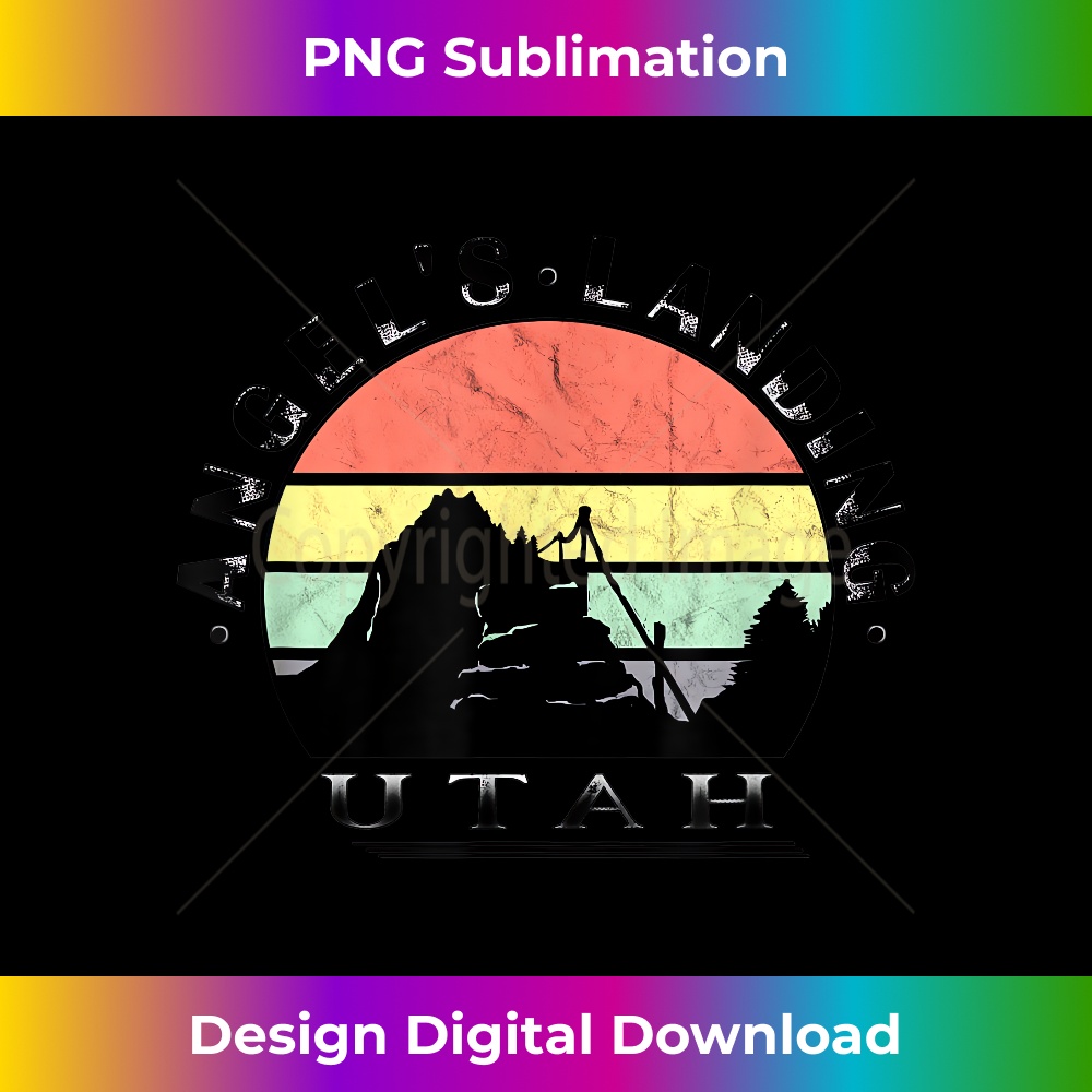 Angels Landing Retro Vintage Sunset - Exclusive PNG Sublimation Download