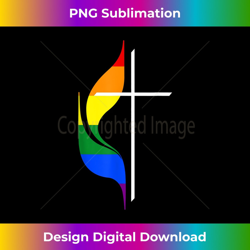 LGBTQ Pride Methodist Gay Transgender Christian Rainbow 1 - Aesthetic Sublimation Digital File