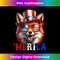 Merica Red Fox Patriotic 4th of July Funny 1 - Unique Sublimation PNG Download