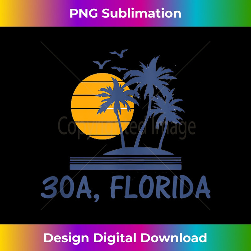 30A Florida City State FL Beach Tourist Souvenir Vacation - Instant PNG Sublimation Download