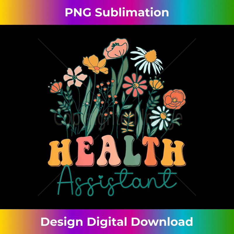 Groovy Wildflower Health Assistant s - Digital Sublimation Download File