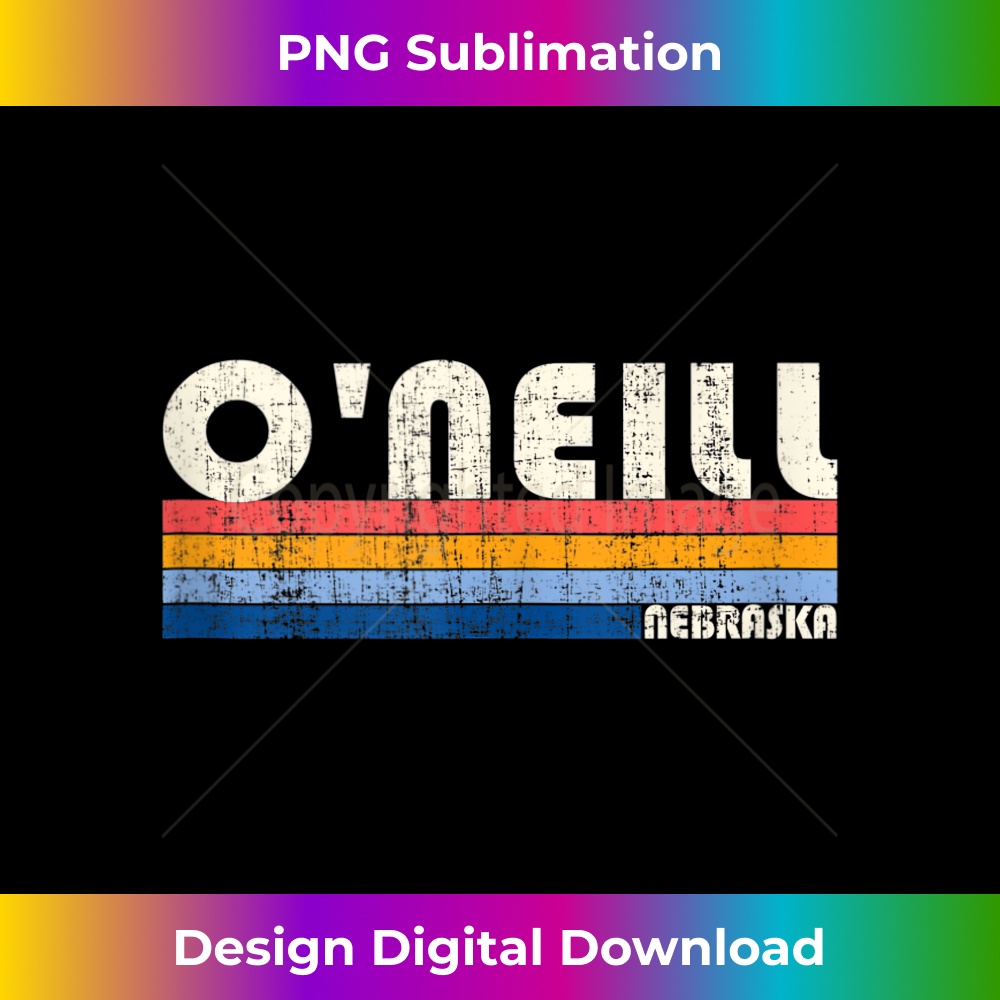 Vintage Retro 70s 80s Style Hometown of O'Neill, NE 1 - Sublimation-Ready PNG File