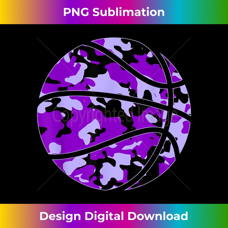 Purple Camo Basketball - Purple Camouflage Basketball 1 - Creative Sublimation PNG Download