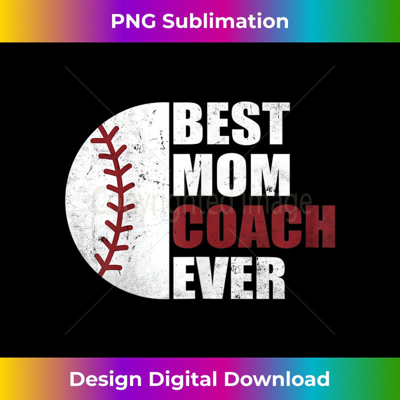 s Retro Best Baseball Mom Coach Ever Mother Baseball Mom Coach 1 - Vintage Sublimation PNG Download