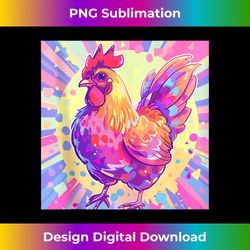 cute chicken print for chicken lovers lisa frank style - signature sublimation png file