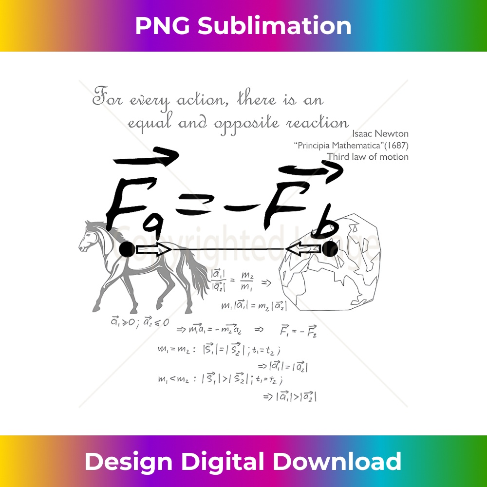 Design with Sir Isaac Newton's third law - Professional Sublimation Digital Download
