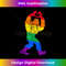 Bigfoot Rainbow Flag Gay Pride Month LGBTQ Sasquatch Lover - Retro PNG Sublimation Digital Download