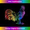 Rainbow Rooster Gay Pride Colorful Cock 1 - PNG Transparent Sublimation File