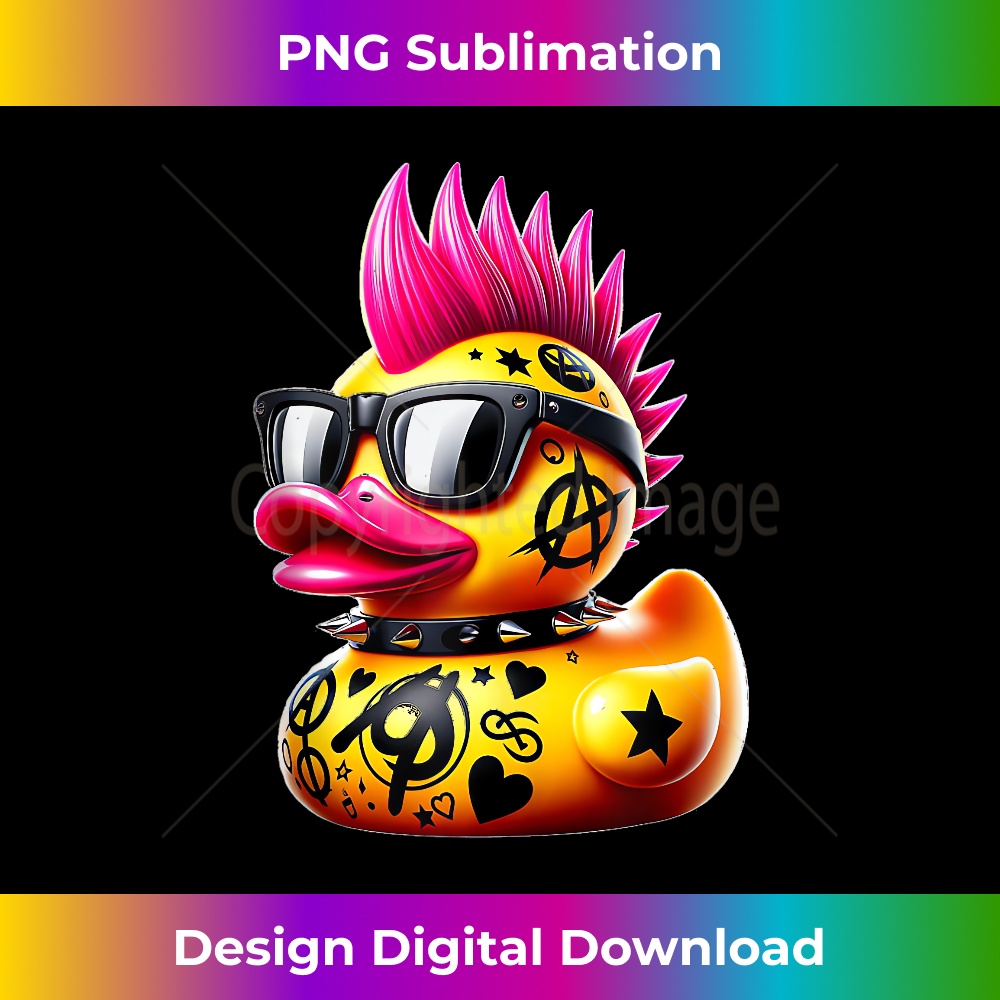 Exotic Rubber Duck Punk Rocker Rubber Ducky - Instant Sublimation Digital Download