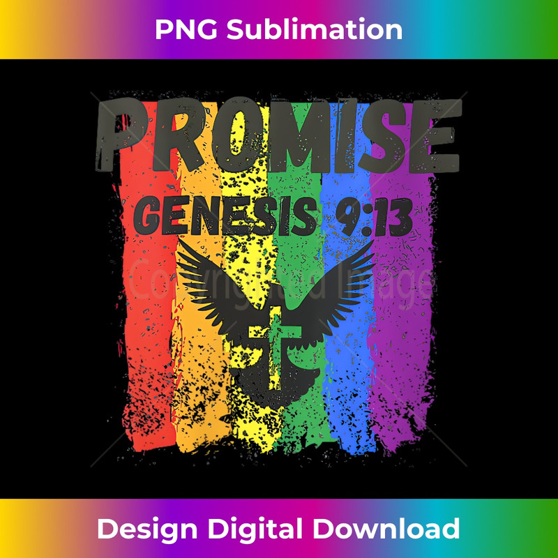 s Gods Promise Not Mans Pride Rainbow Genesis 9 13 Bible Verse 1 - Retro PNG Sublimation Digital Download
