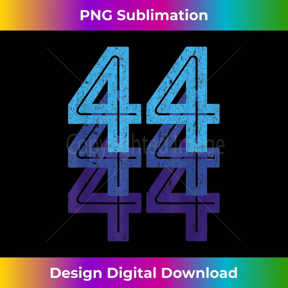 44 Lucky Number 44th Year Birthday Age Sports Team - Stylish Sublimation Digital Download
