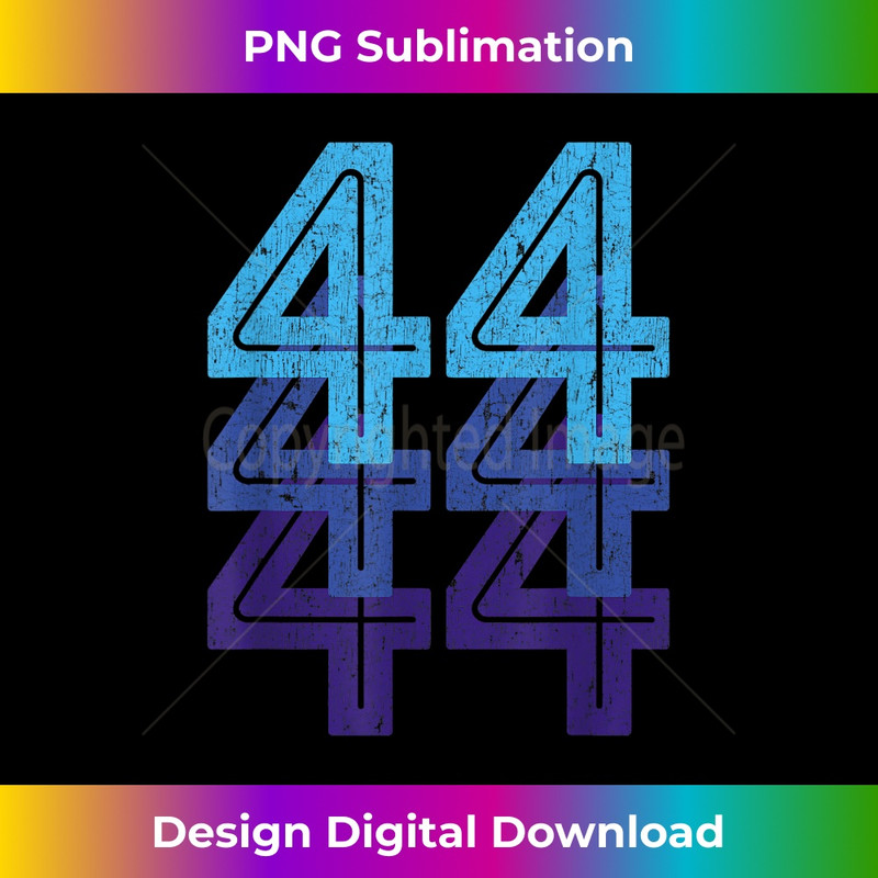 44 Lucky Number 44th Year Birthday Age Sports Team - Stylish Sublimation Digital Download