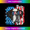 4th of July Dog Patriotic Saint Bernard Dog with Sunglasses - PNG Transparent Sublimation Design