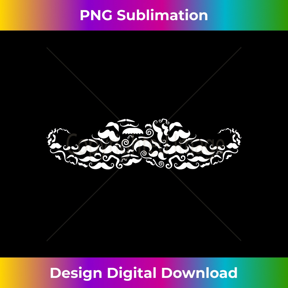 Retro Moustache T  Male Grooming Mustache 1 - Instant Sublimation Digital Download