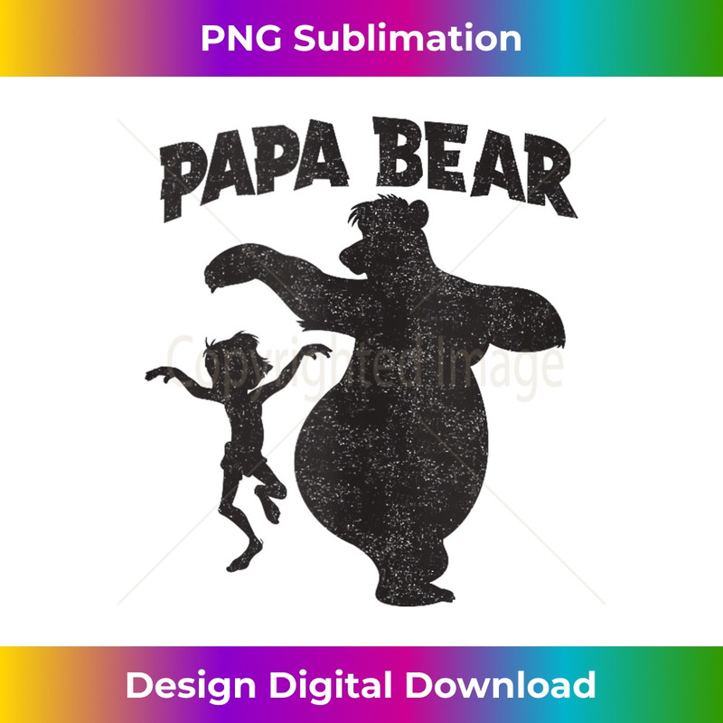 Disney Jungle Book Papa Bear Father's Day - Retro PNG Sublimation Digital Download