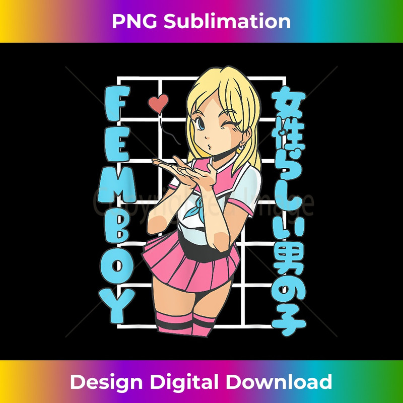 Femboy Anime Cute Little Skirt Femboy - Instant PNG Sublimation Download