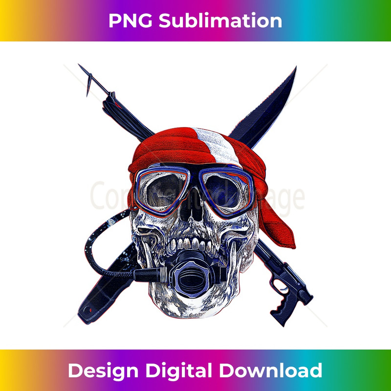 Scuba Diving s Skull Speargun Spearfishing Dive Flag 1 - Special Edition Sublimation PNG File