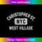 Christopher Street Village NY Gym Style Distress White Print - Signature Sublimation PNG File