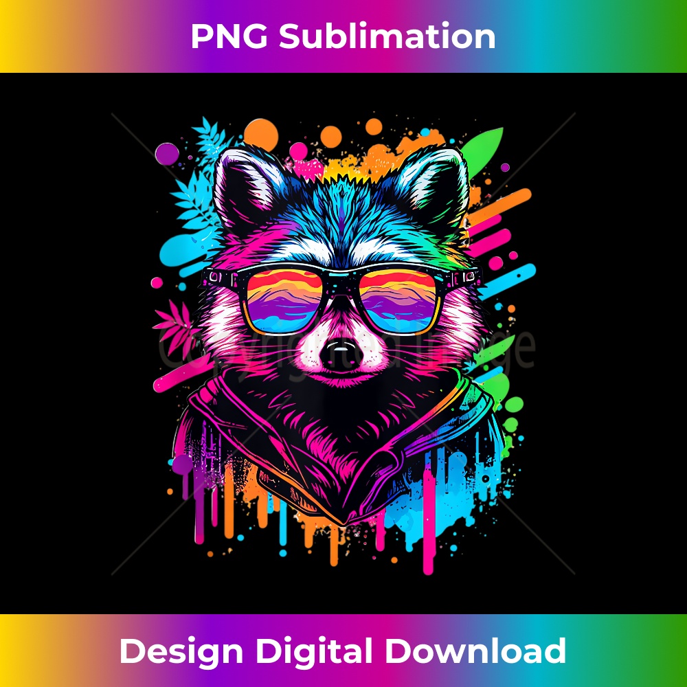 Racoon With Sunglasses Vaporwave Raccoon Lover Graphic 1 - Aesthetic Sublimation Digital File