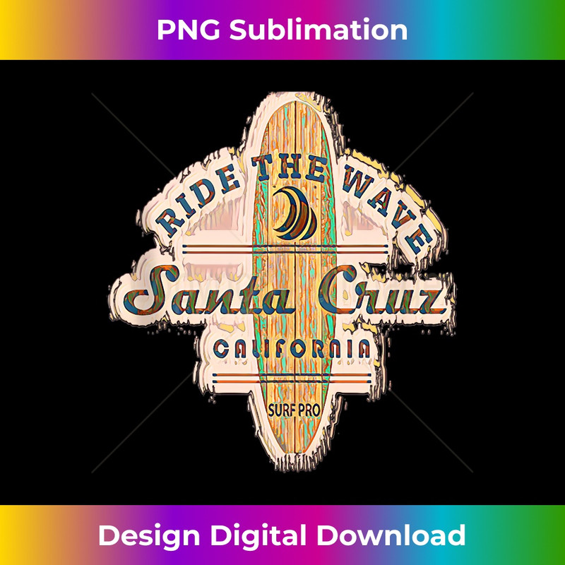 Santa Cruz, Surfer Surfboard Vintage T 1 - Digital Sublimation Download File