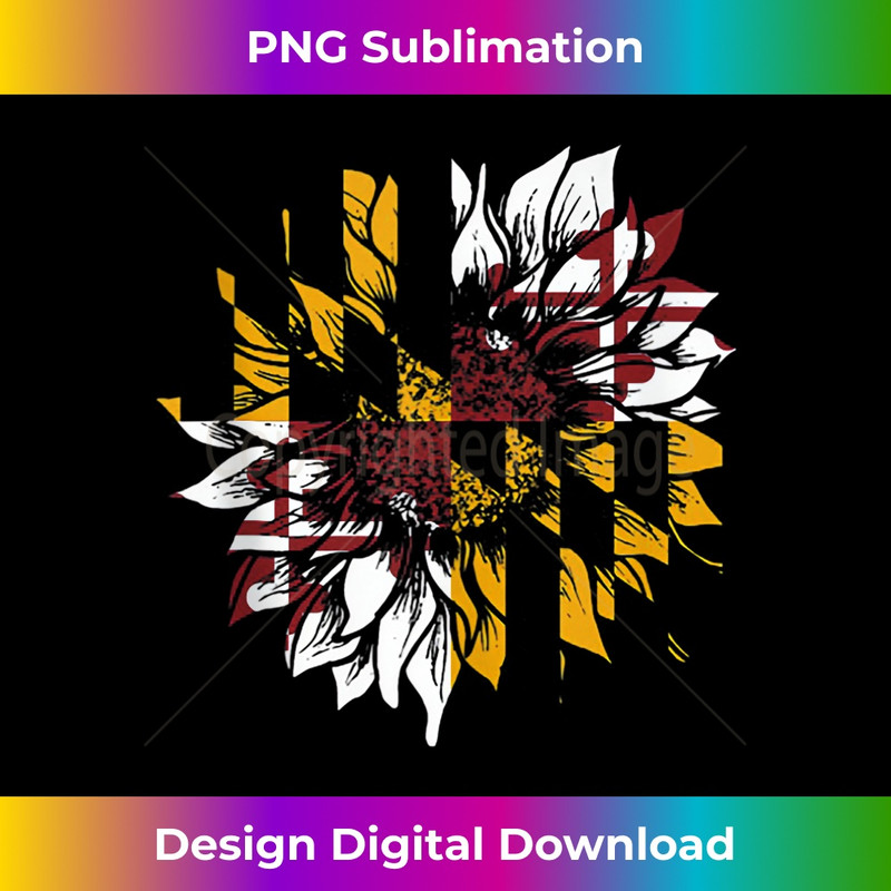 Sunflower Maryland flag  1 - Digital Sublimation Download File