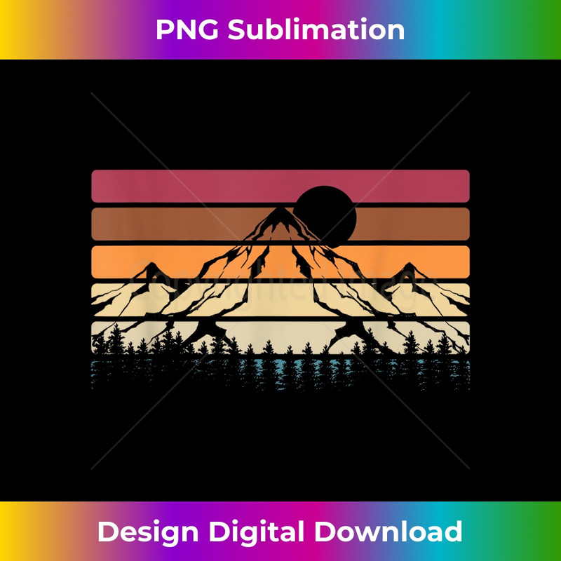 Wildlife Mountains Trees Hiking Outdoors Nature Retro Forest 1 - Stylish Sublimation Digital Download