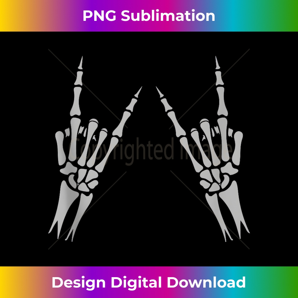 Rock On Rock Star Concert Buddy Skeleton Hands Music  1 - Creative Sublimation PNG Download