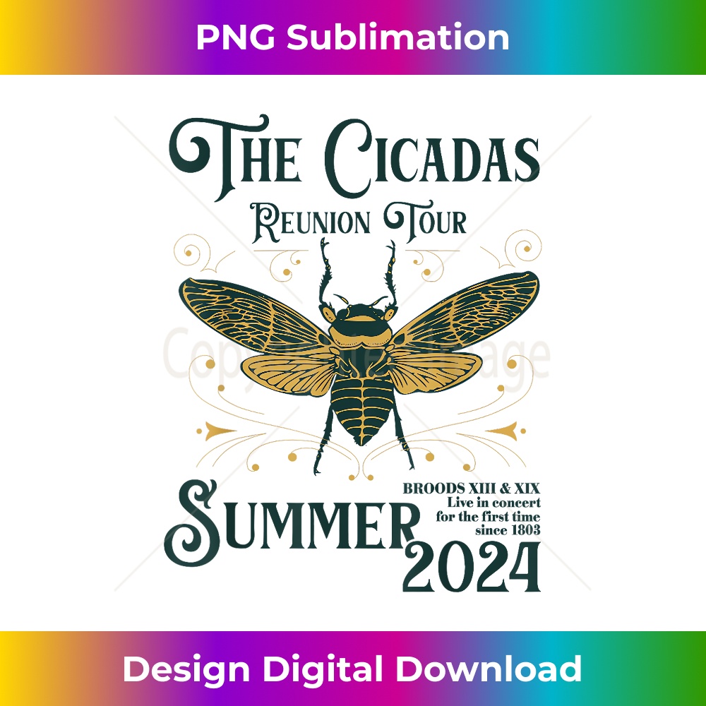 Cicada Brood XIII XIX Summer 2024 Reunion Tour Swarm Cicadas - High-Resolution PNG Sublimation File