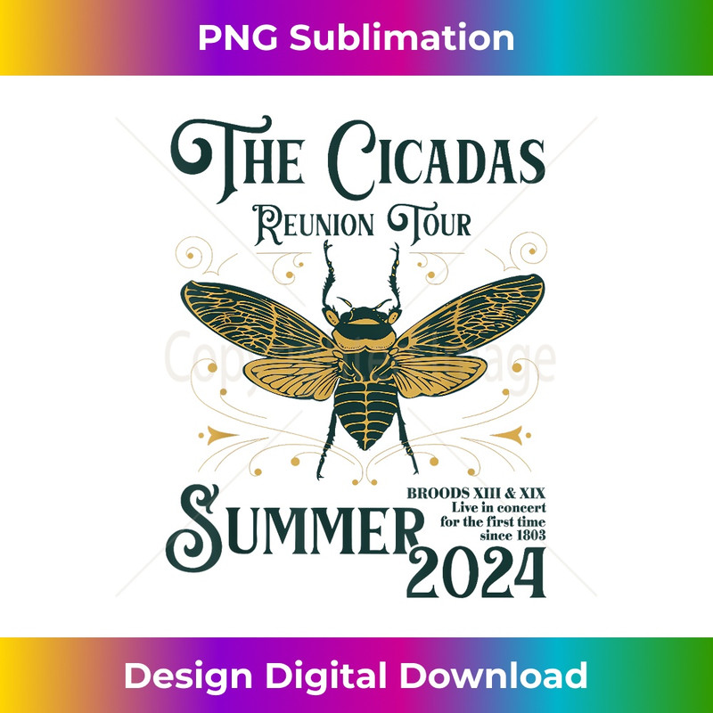 Cicada Brood XIII XIX Summer 2024 Reunion Tour Swarm Cicadas - High-Resolution PNG Sublimation File