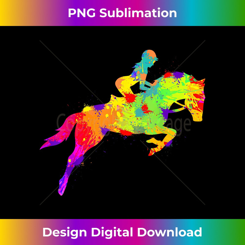 Horse Girl Horseback Riding - Instant PNG Sublimation Download