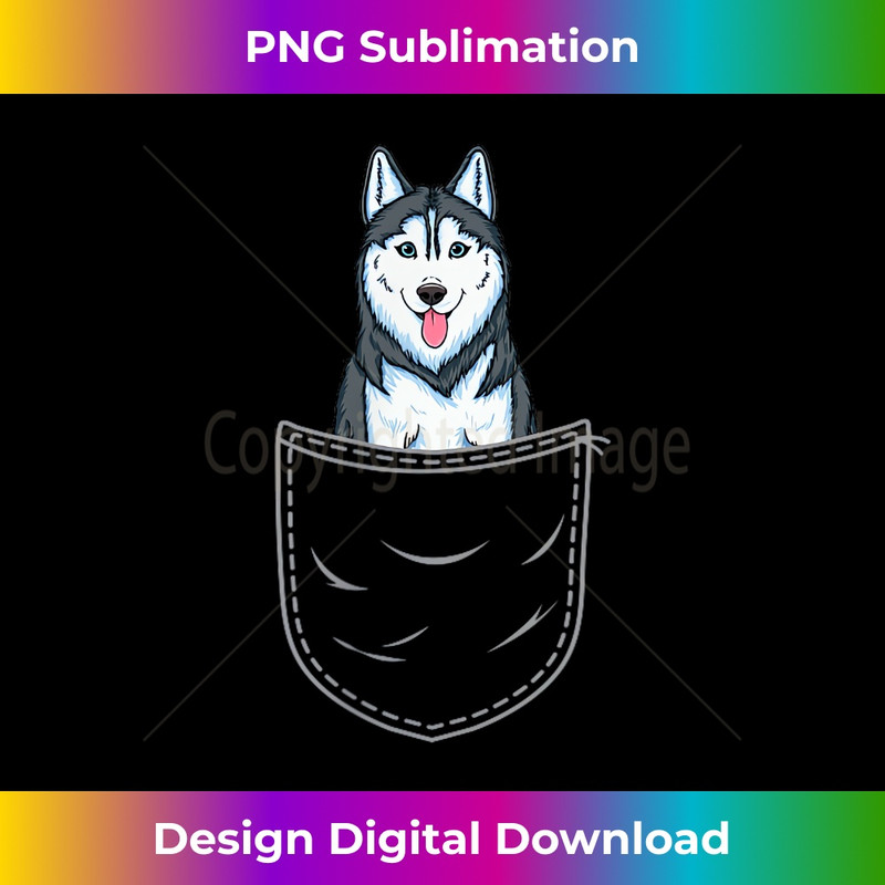Breat Pocket Siberian Husky - Professional Sublimation Digital Download