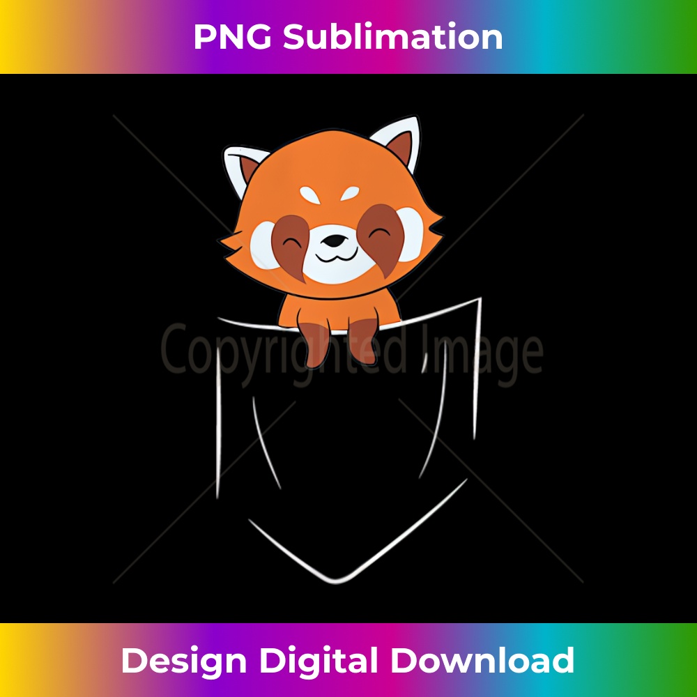Funny Red Panda In Pocket Cute Animal In Pocket - Elegant Sublimation PNG Download