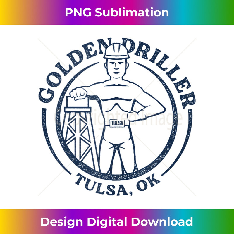 Golden Driller Statue  Tulsa, OK - High-Quality PNG Sublimation Download