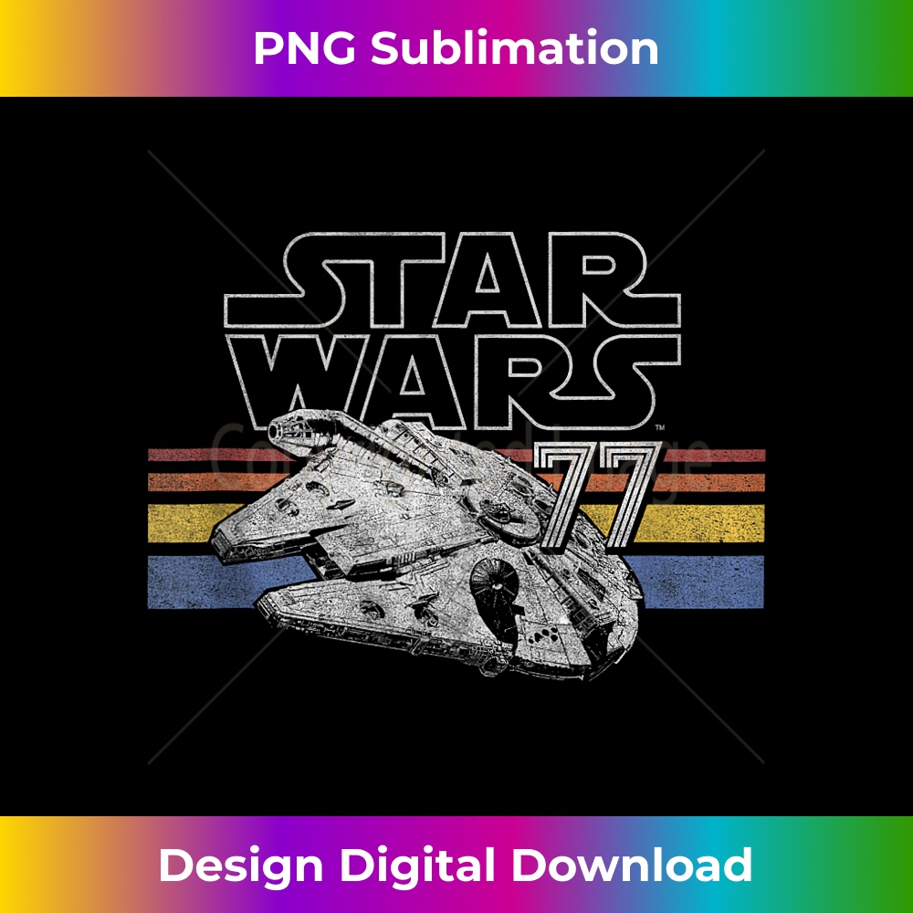 Star Wars Retro Falcon Stripes 1 - Aesthetic Sublimation Digital File