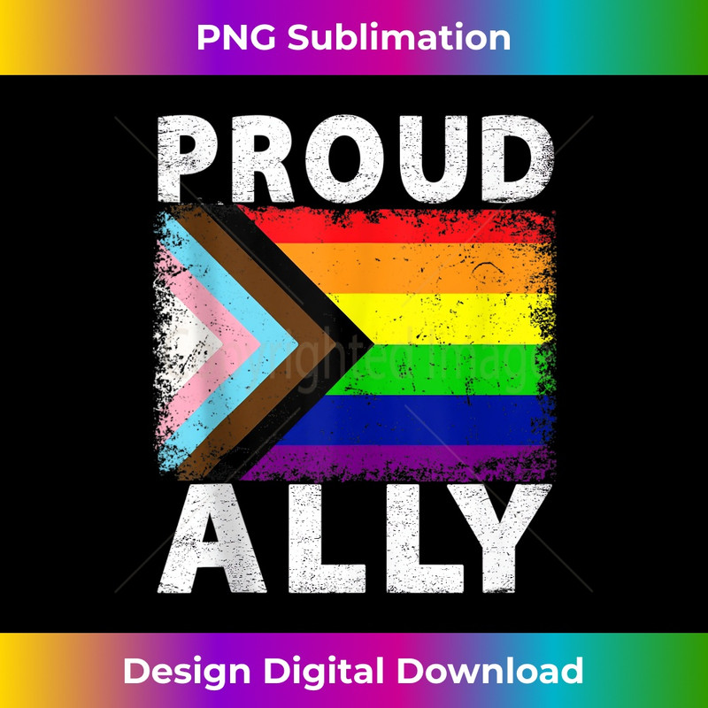 Vintage Pride Month Rainbow Color LGBTQ Flag Proud Ally 1 - High-Quality PNG Sublimation Download