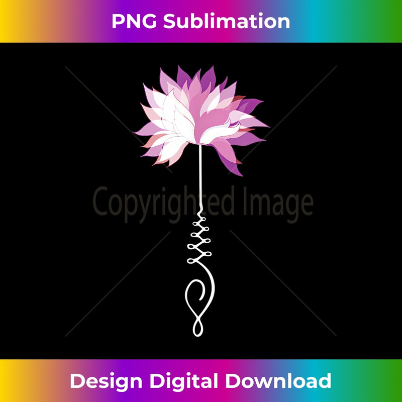 Meditation Unalome Lotus Flower 1 - PNG Transparent Sublimation Design