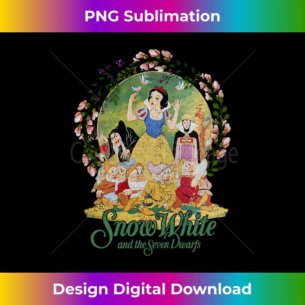 Disney Snow White Main Cast Flower Ring - Sublimation-Ready PNG File