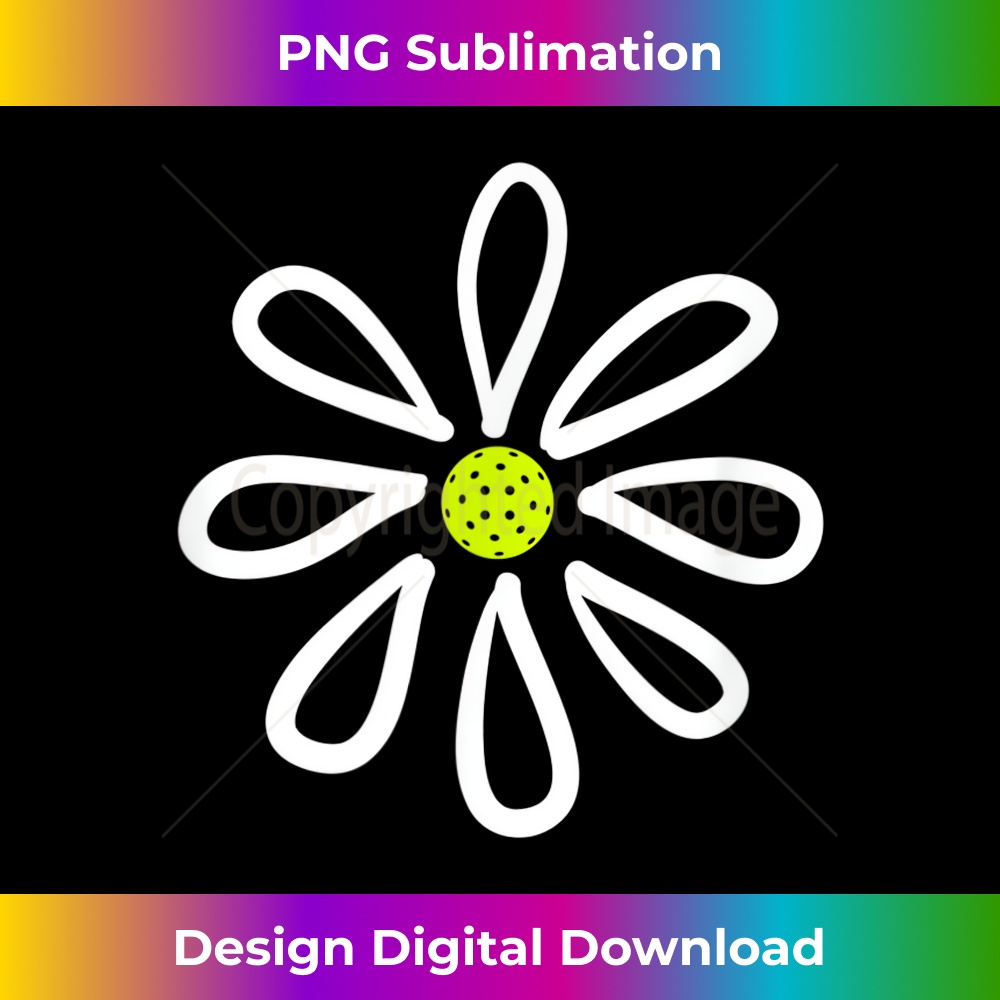 Pickleball s, Flower Daisy pickleball center 1 - Sublimation-Ready PNG File