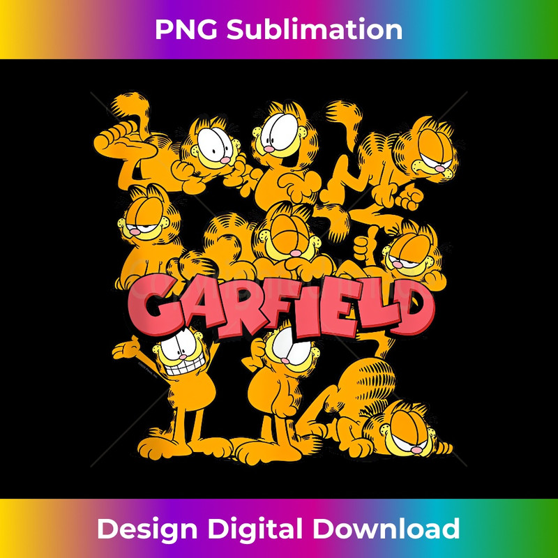 Garfield Multiple Poses - PNG Transparent Digital Download File for Sublimation