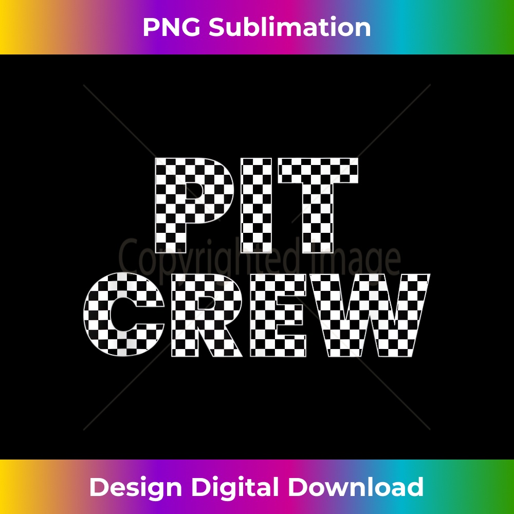Checkered Black and White Pit Crew Plaid Racing Race - Sublimation-Ready PNG File