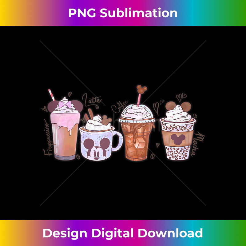 Disney Mickey And Friends Coffee Vibes Frozen Treats Logo - Exclusive PNG Sublimation Download